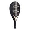 Racheta de padel, Adidas, drive 3-4, neagra cu dungi albe, vedere din lateral