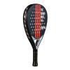 Racheta de padel, Adidas, match 3.4, albastru inchis cu dungi rosii, vedere din lateral
