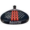 Racheta de padel, Adidas, match 3.4, albastru inchis cu dungi rosii, vedere de sus