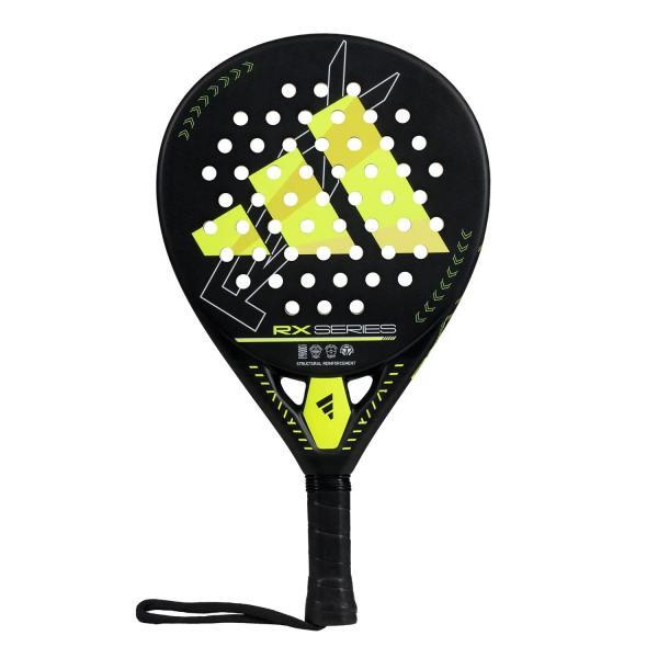 Racheta de padel, Adidas, rx series, negru cu galben electric, vedere din fata