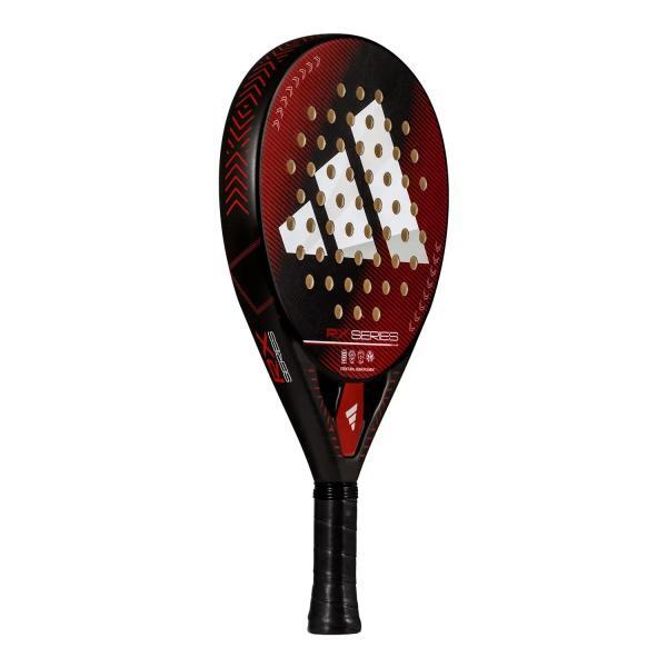 Racheta de padel, Adidas, rx series, negru cu rosu, vedere din lateral