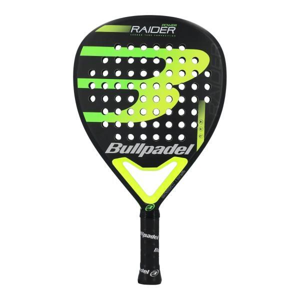 Racheta de padel, Bullpadel raider pwr, negru cu verde lime, vedere din fata