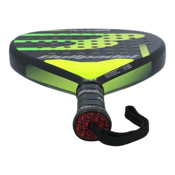 Racheta de padel, Bullpadel raider pwr, negru cu galben electric, vedere de sus
