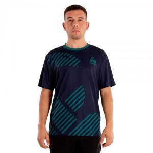 Tricou de padel sau sport, pentru barbati, bleumarin cu verde, Vibora, vedere din fata