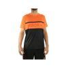 Tricou de padel sau sport, pentru barbati, negru cu portocaliu, Vibora, vedere din fata