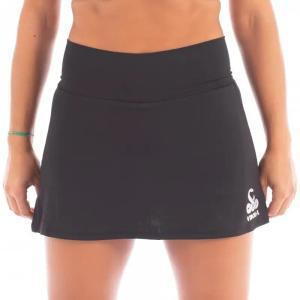 Fusta de padel cu pantalon, dama, vibora, neagra, vedere din fata
