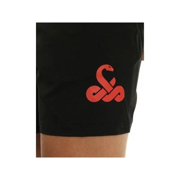 Pantaloni scurti de padel sau sport, negri, logo rosu Vibora